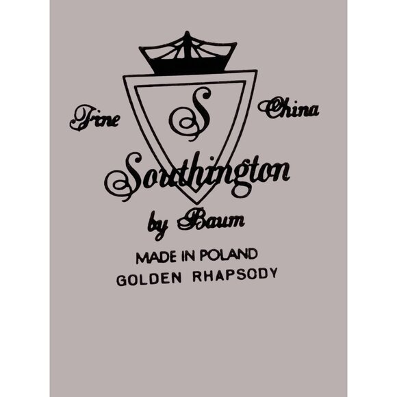 Southington By Baum Golden Rhapsody 5.5-Inch Fine China Bowls Set Of 4 Poland - Picture 6 of 9